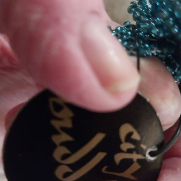 Elegant Teal Blue Beaded Statement Ring - Picture 5 of 5